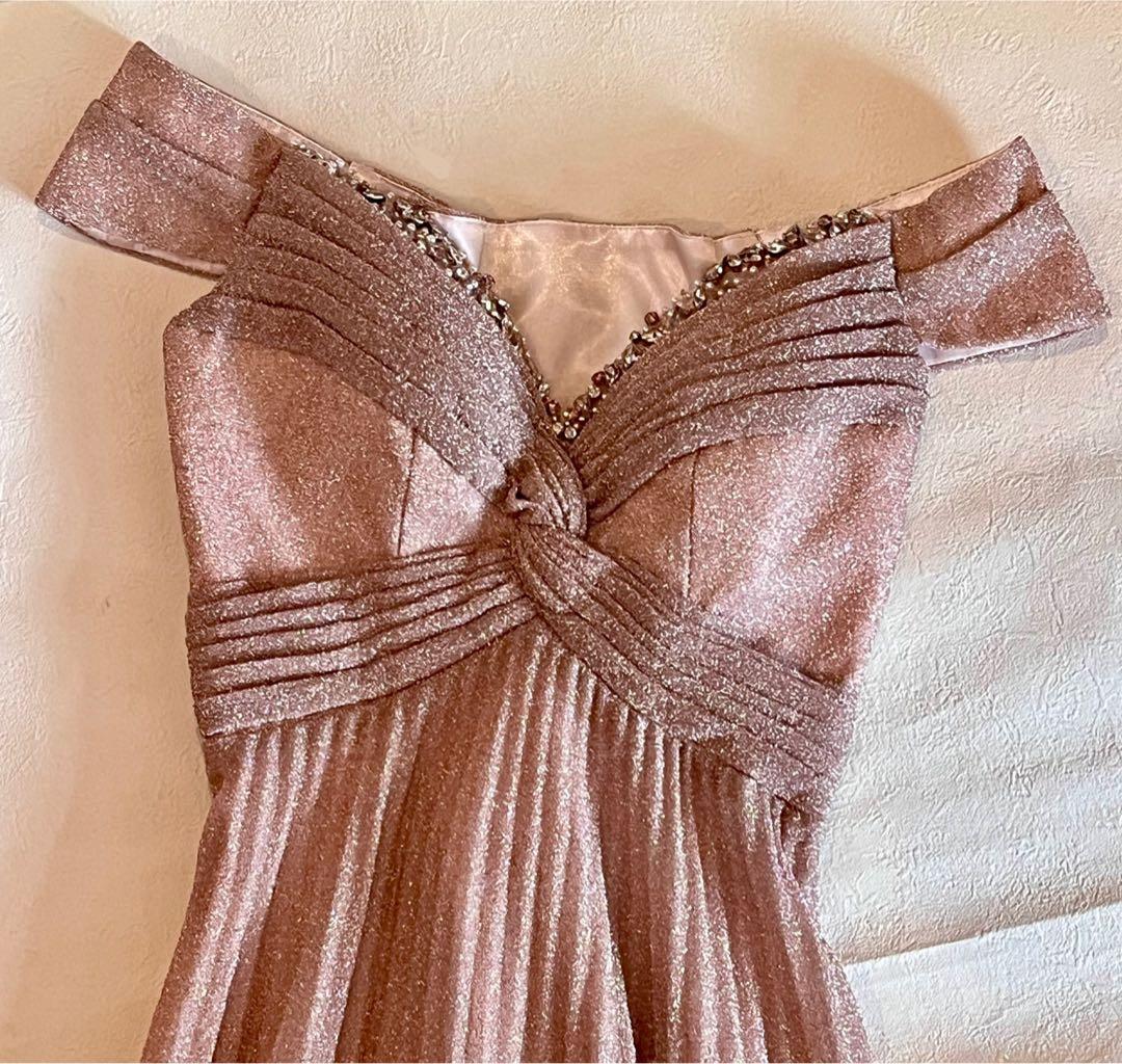 JEANMACLEAN ピンクゴールドロングドレス Sサイズ　ジョンマクレーン