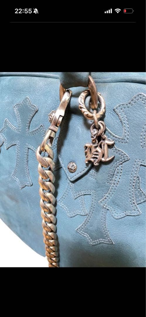 シルバー925 クロス ウォレットチェーン 重厚感