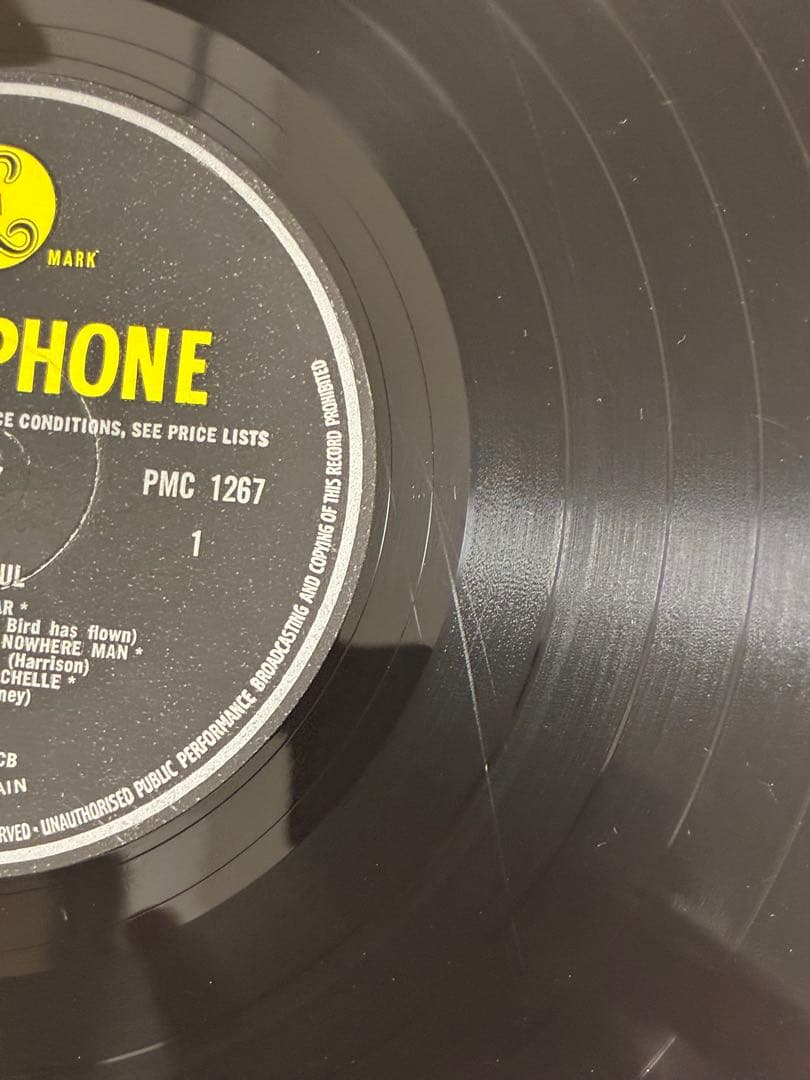 ビートルズ 名盤 レコード ラバーソウル UKオリジナルモノ盤 マト1/1