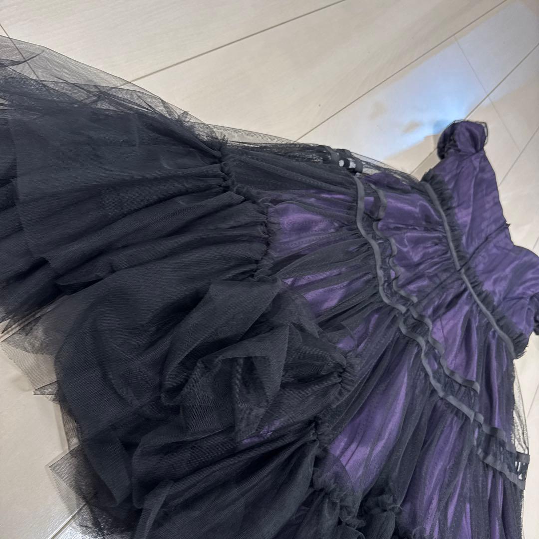 専用　ANNA SUI mini バラ刺しゅう重ねチュールドレス