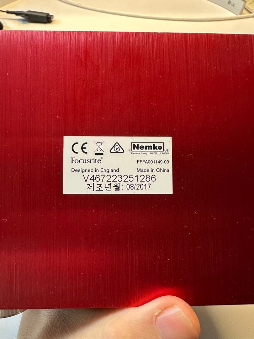 Focusrite Scarlett 2i2 赤 オーディオインターフェイス