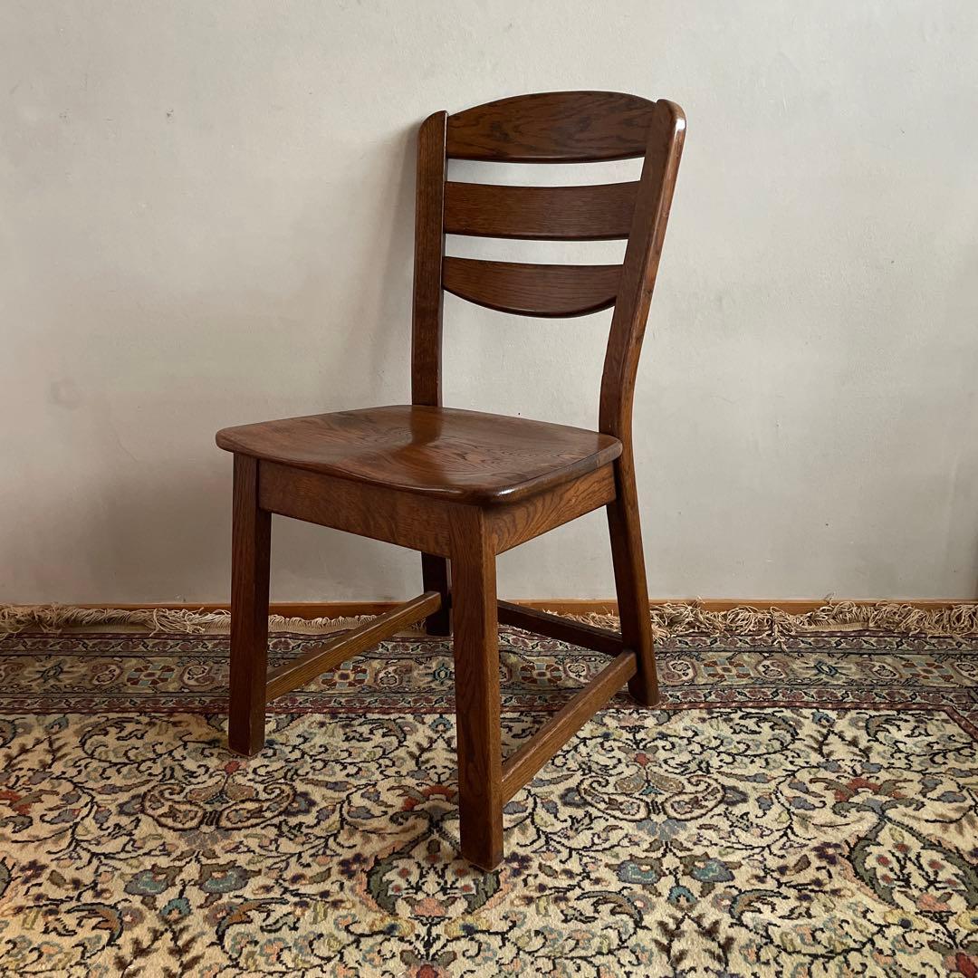 オランダ家具　ダイニングチェア　オーク材　無垢材