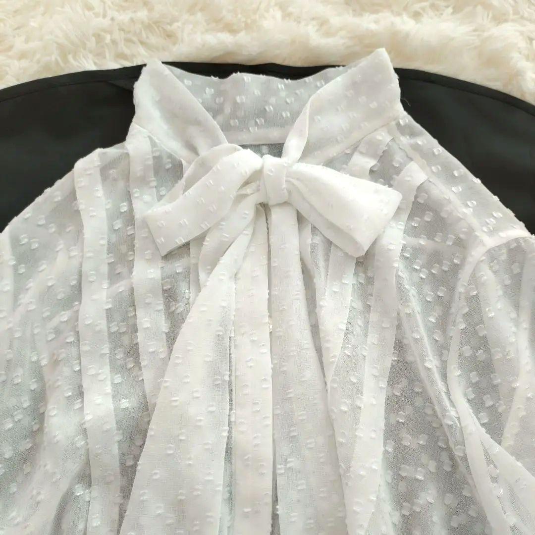 ボールジィ Ballsey 25SS フォイルカットジャカード ボウタイブラウス