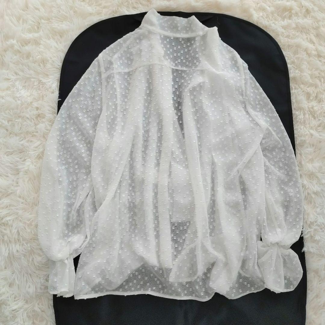 ボールジィ Ballsey 25SS フォイルカットジャカード ボウタイブラウス