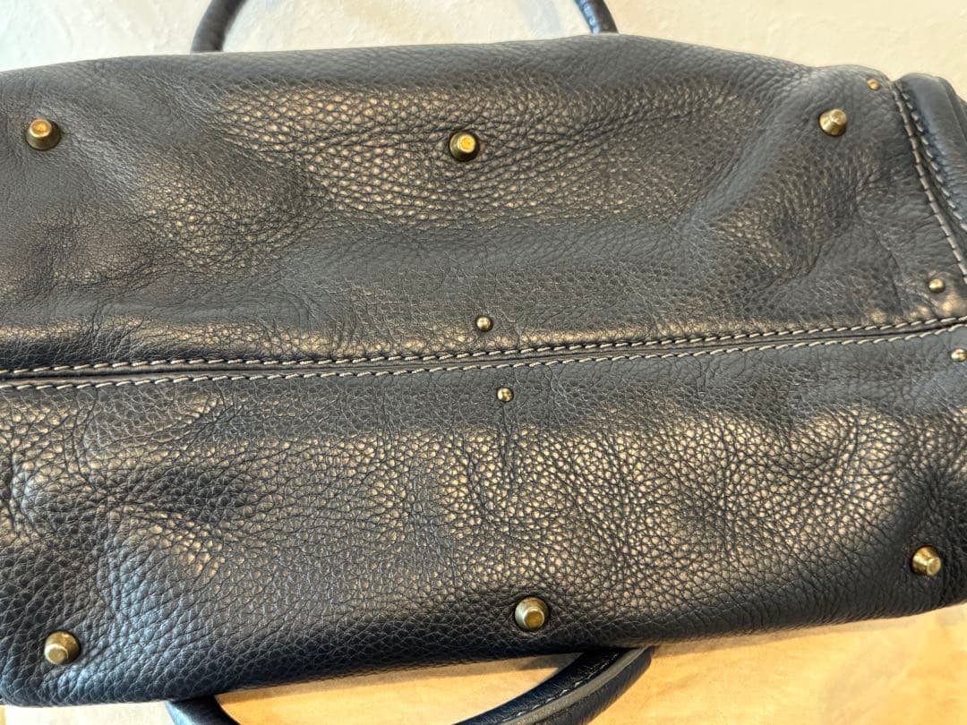 クロエ パディントン ハンドバッグ レザー　ダークグレー