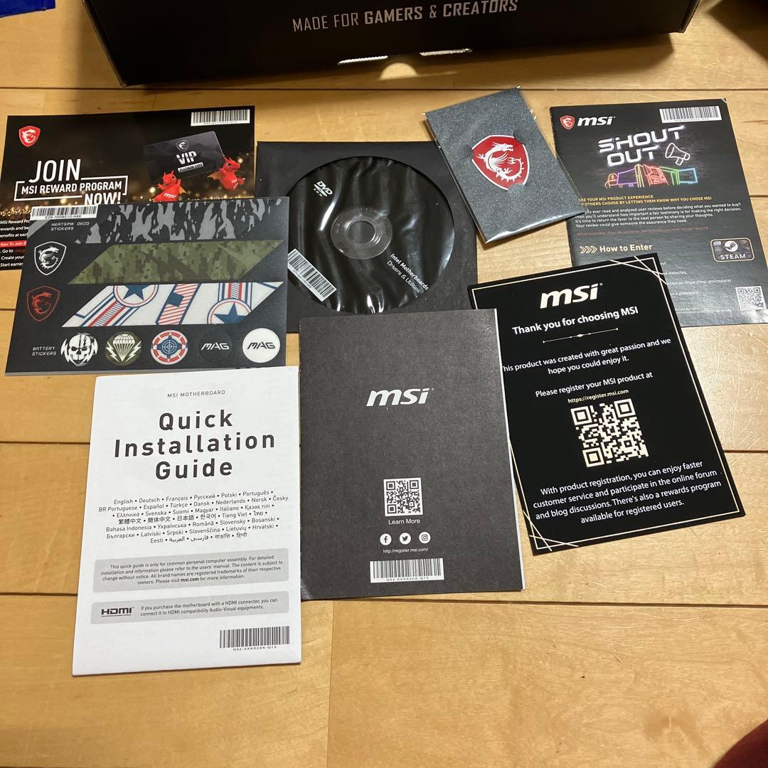 【CPU取り付け済み】MSI MAG B560 TOMAHAWK WIFI