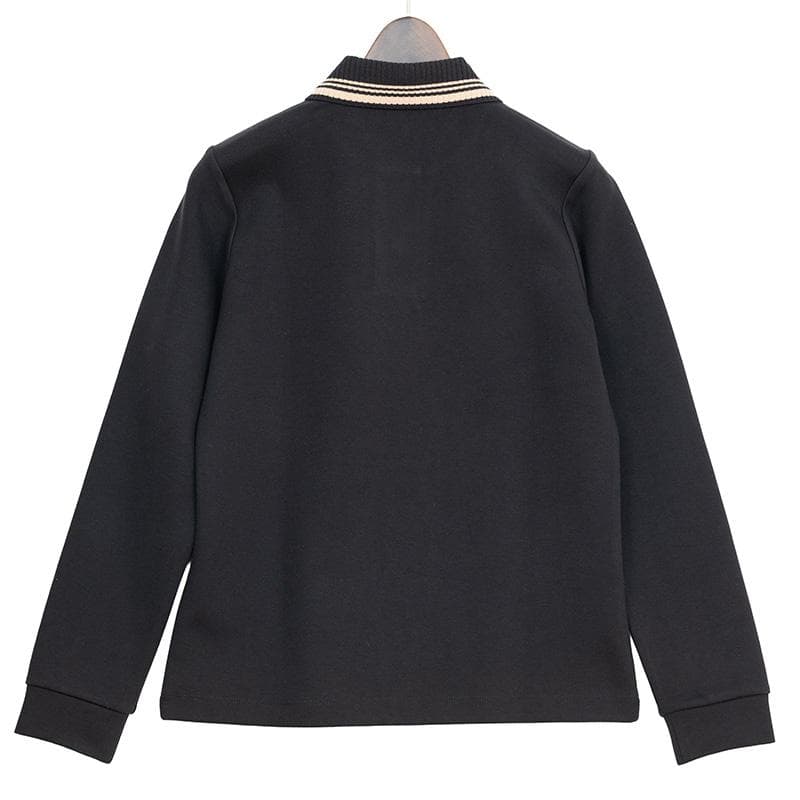 【S】papy 　A.P.C. 襟付きトップス ブラック 長袖ポロシャツ