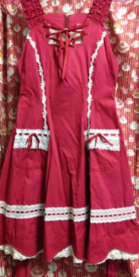 u*o様 裾スカラップ ジャンパースカート【傷みあり.説明文必読】