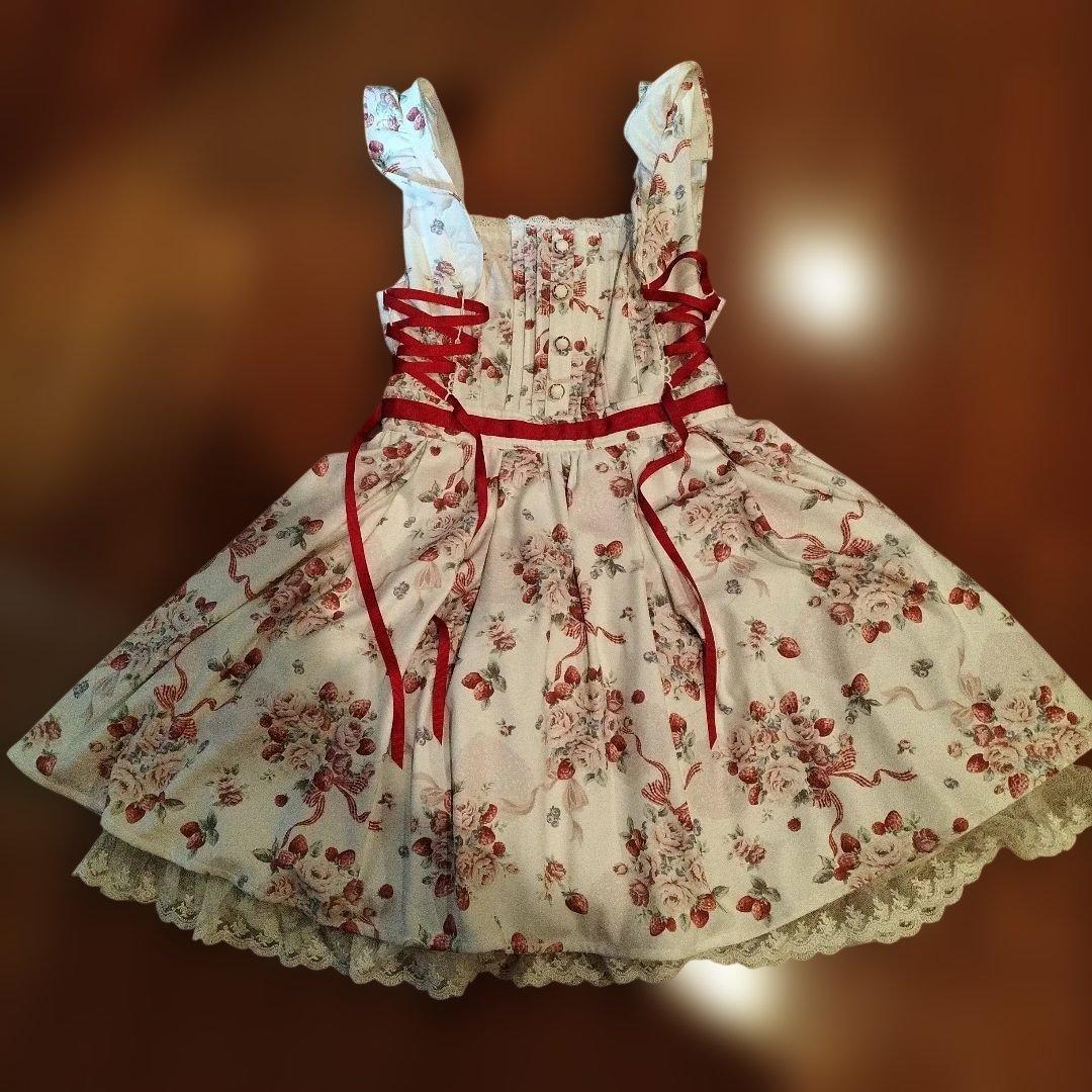 リズリサ　ワンピース　イチゴ柄