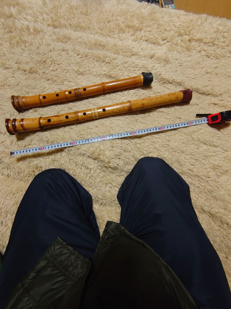 尺八本体 竹製 2本セット 約60cmと50cm