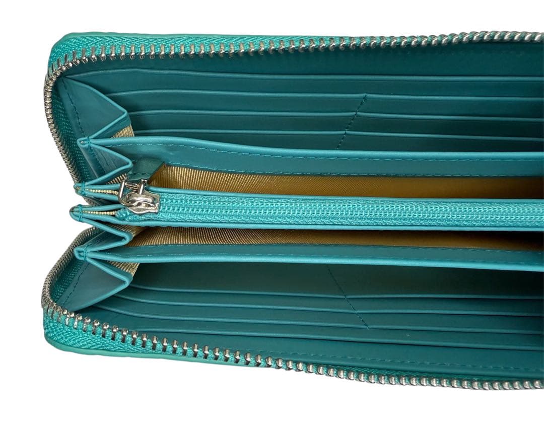 クロコダイル ターコイズブルー ラウンドファスナー長財布 新品 箱付