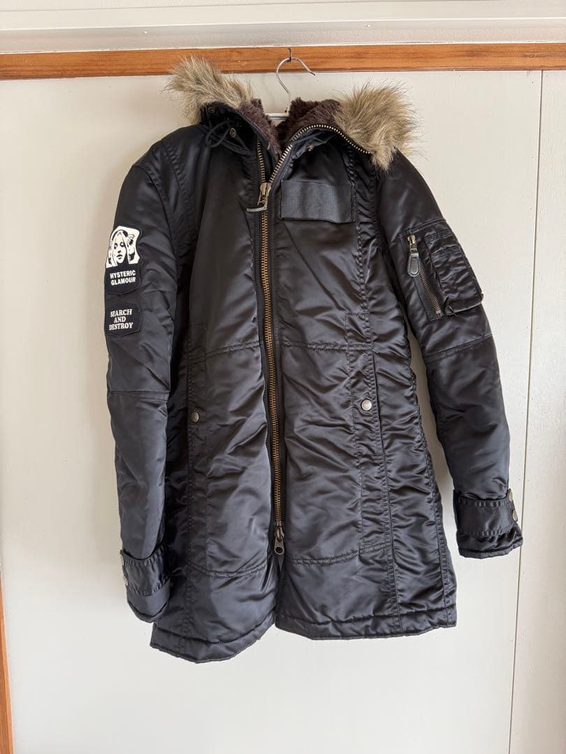 HYSTERIC GLAMOUR ブラックモッズコート