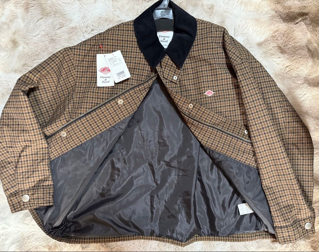 DANTON ナイロンタッサープリントカバーオールジャケット