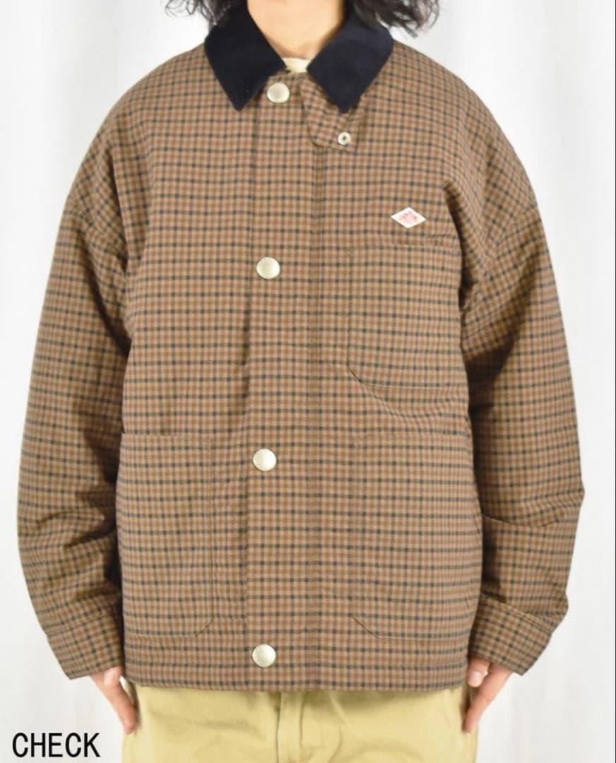 DANTON ナイロンタッサープリントカバーオールジャケット