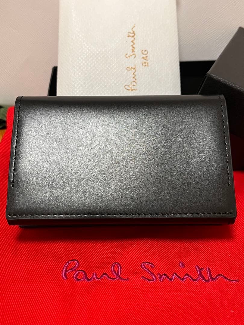 Paul Smith 名刺入れ　マーケトリーストライプラビット　本革　未使用品