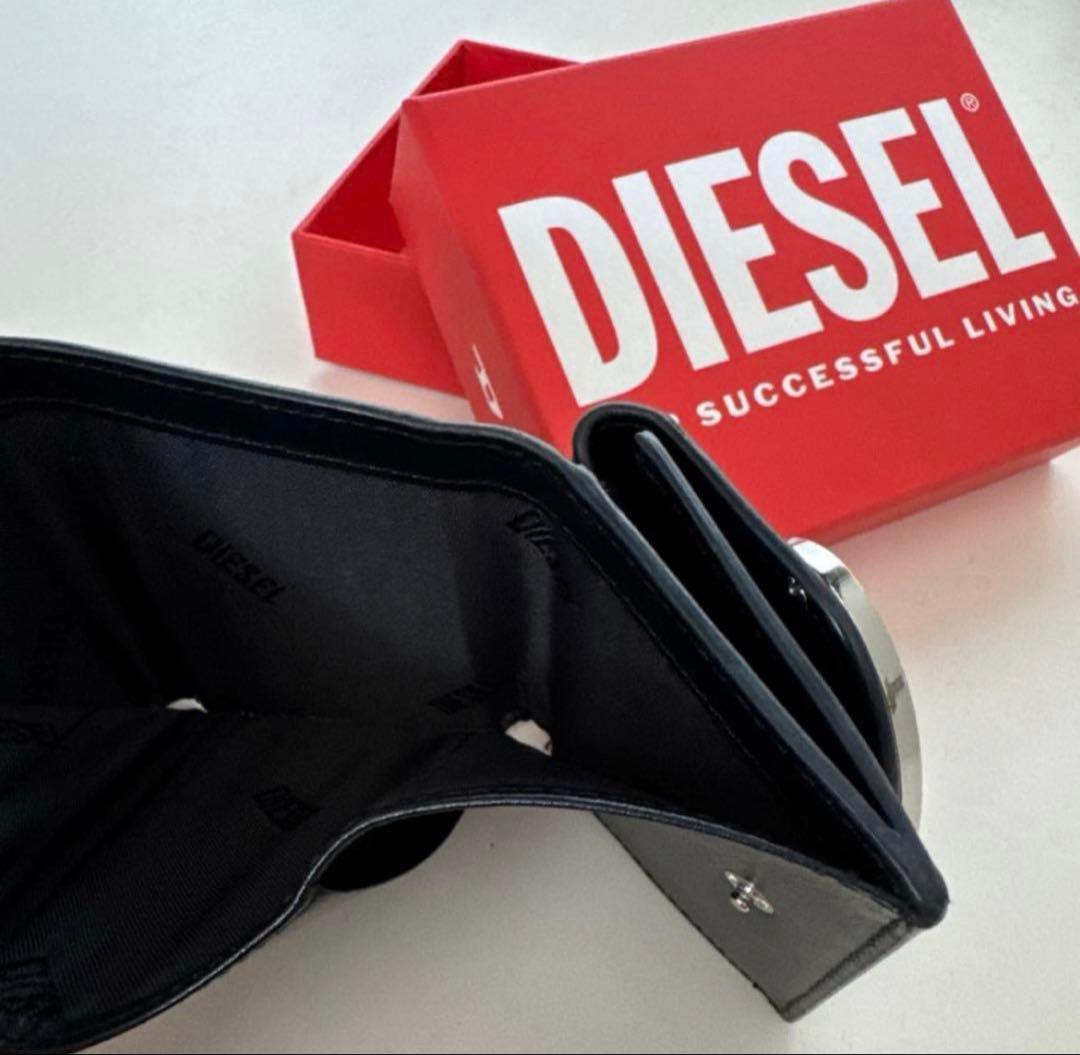 DIESEL 黒 折りたたみ財布 本日限定価格