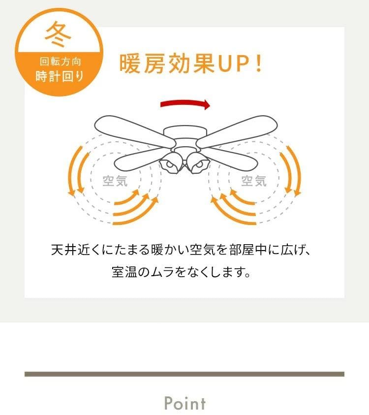 リコメン堂 シーリングファンライト E26 4灯 ブラウン