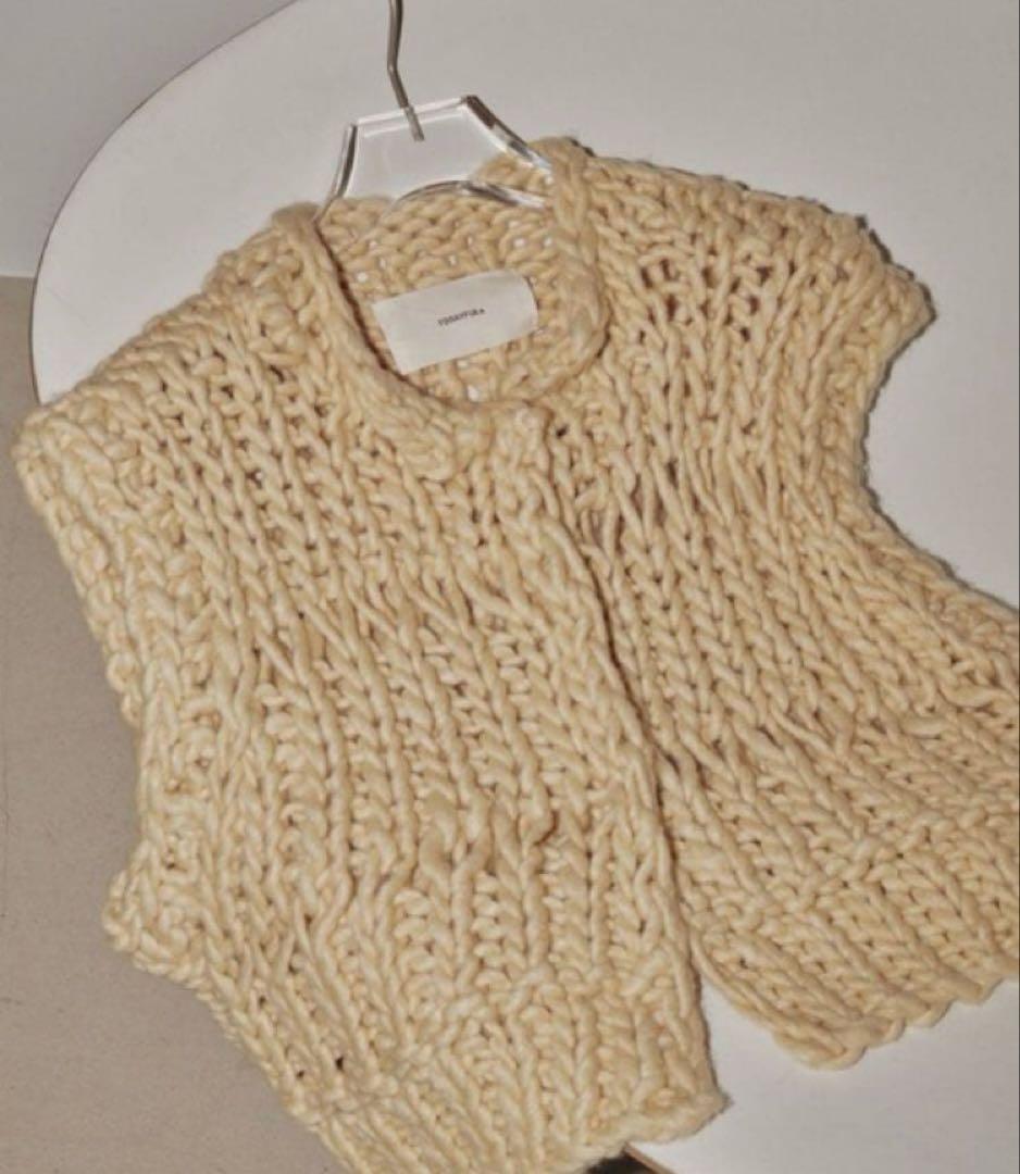 TODAYFUL Chunky Hand Knitvest エクリュ