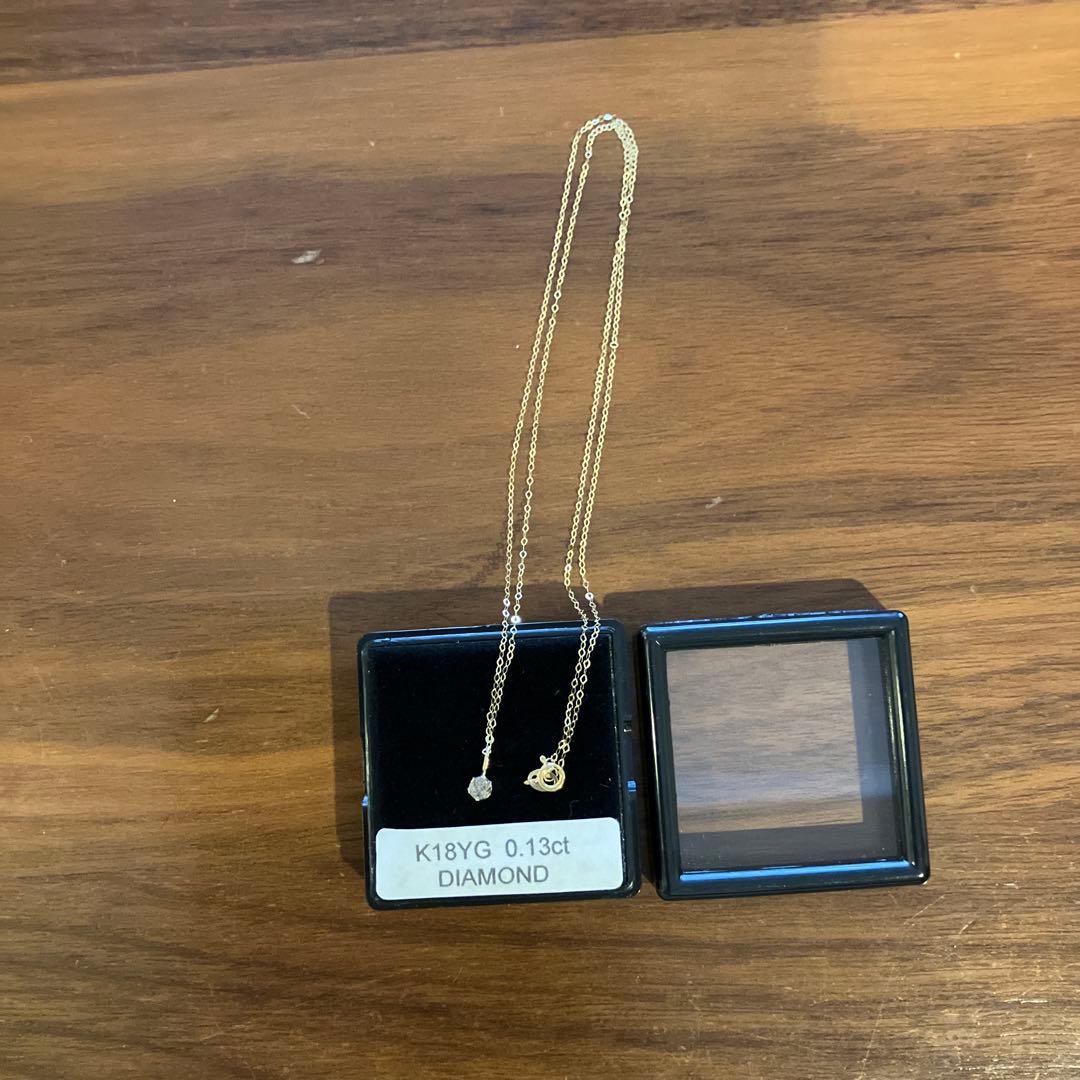 0.13ct K18 ダイヤモンドネックレス