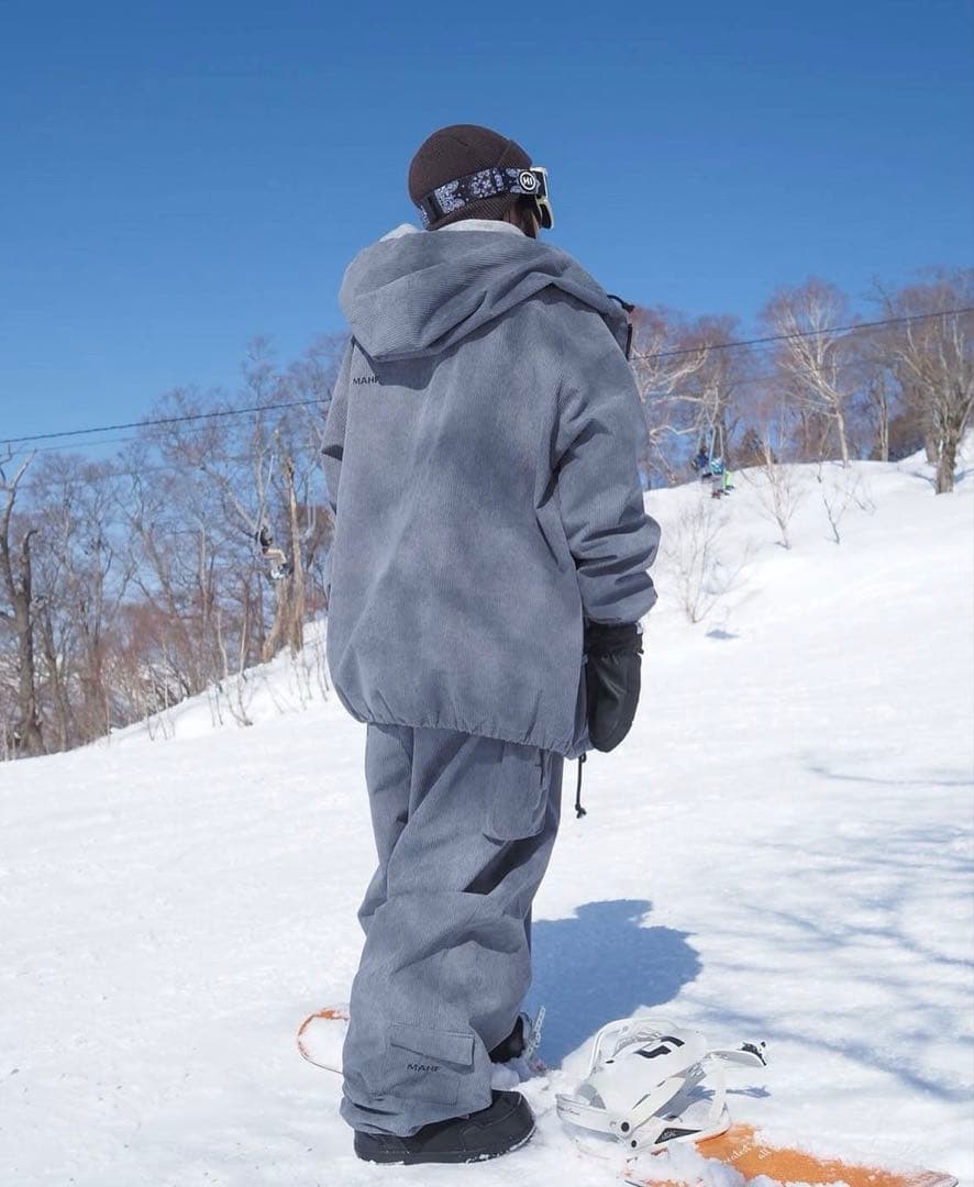 MAHF_SUPPLY プレーンコーチジャケット、ワイドビブパン(コーデュロイ)