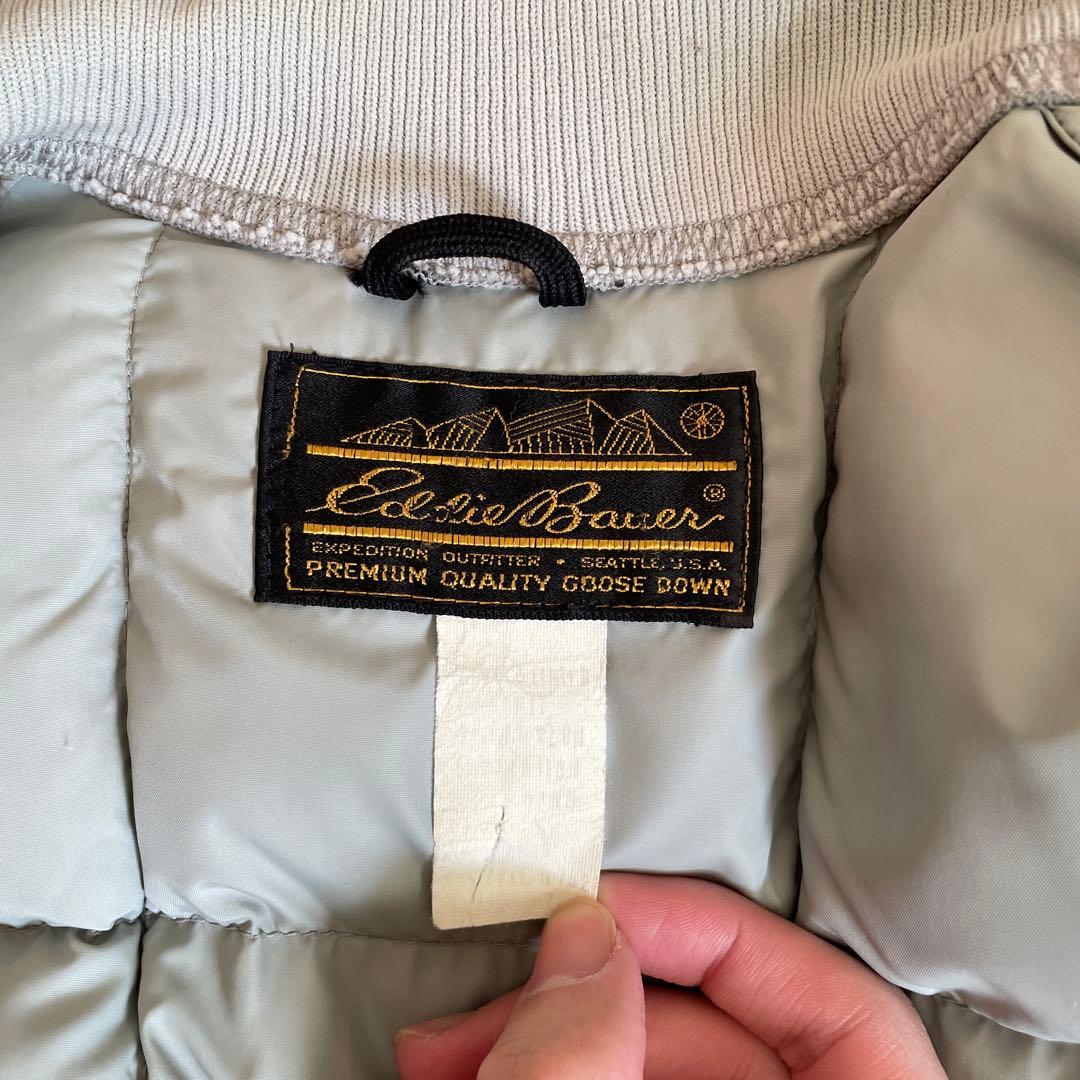 Eddie Bauer 黒タグ ダウンベスト ライトグレー