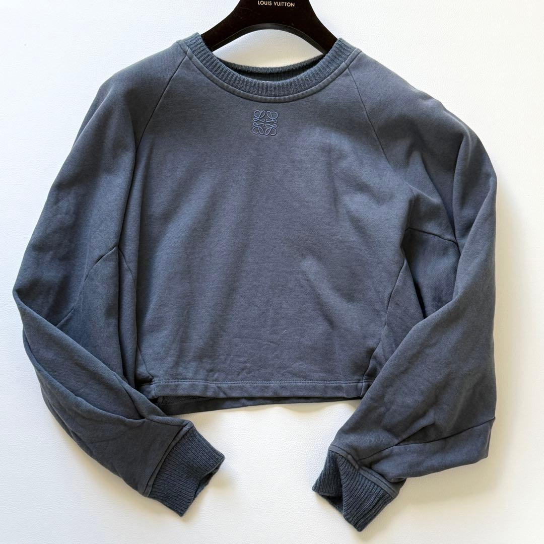 ✨近年モデル 完売品✨ ロエベ クロップド アナグラム 刺繍ロゴ スウェット