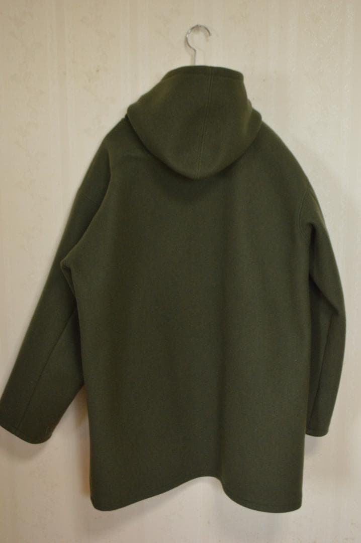美品　AURALEE　サイズ4　メルトンフーデッドコート　カーキ　オーラリー