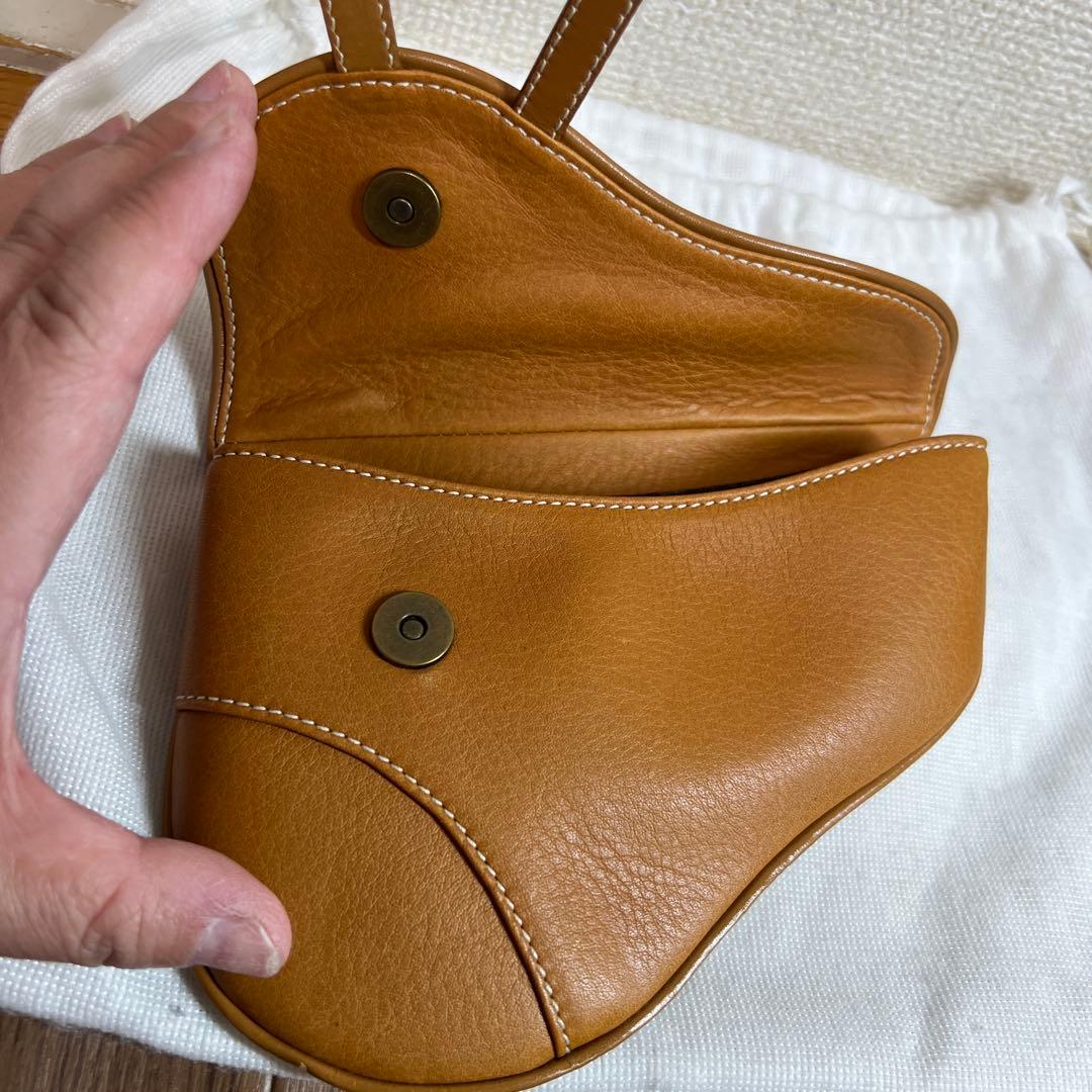 Christian Dior レザー サドルバッグ ウエストポーチ ボディバッグ