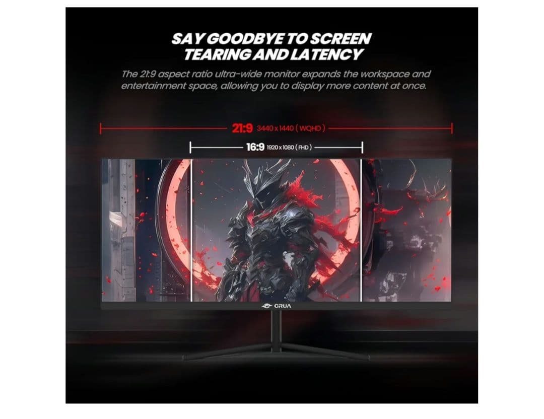 新品 CRUA 200Hz 21:9 WFHD ウルトラワイドゲーミングモニター