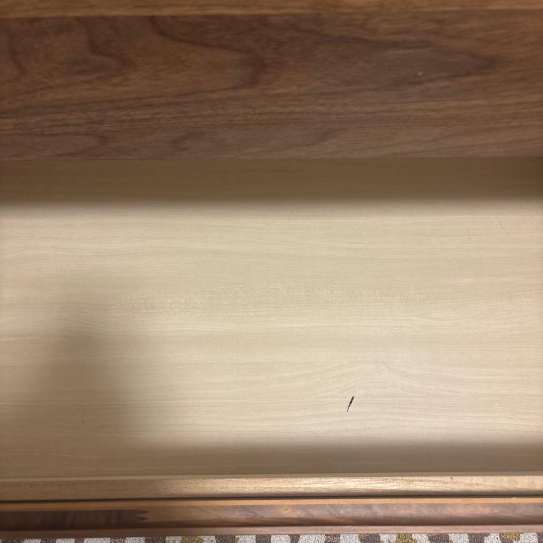 無印良品 木製チェスト４段　ウォールナット材突板