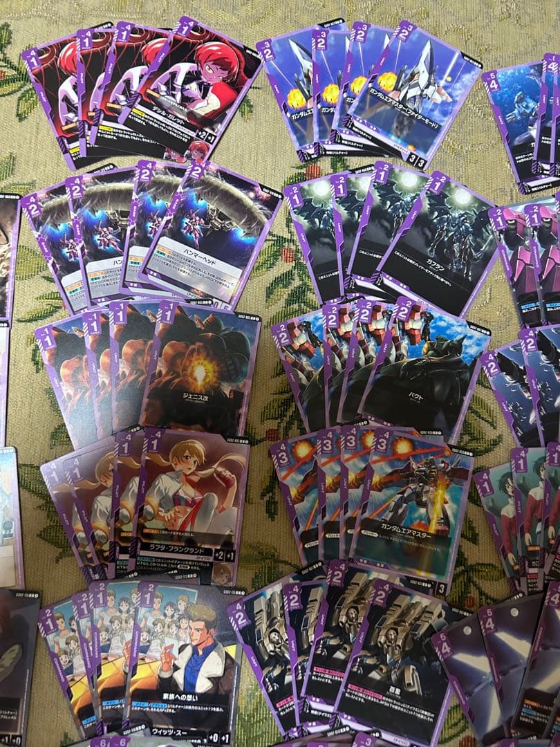 ガンダムカードゲーム　紫　LR以下4コン　GD02