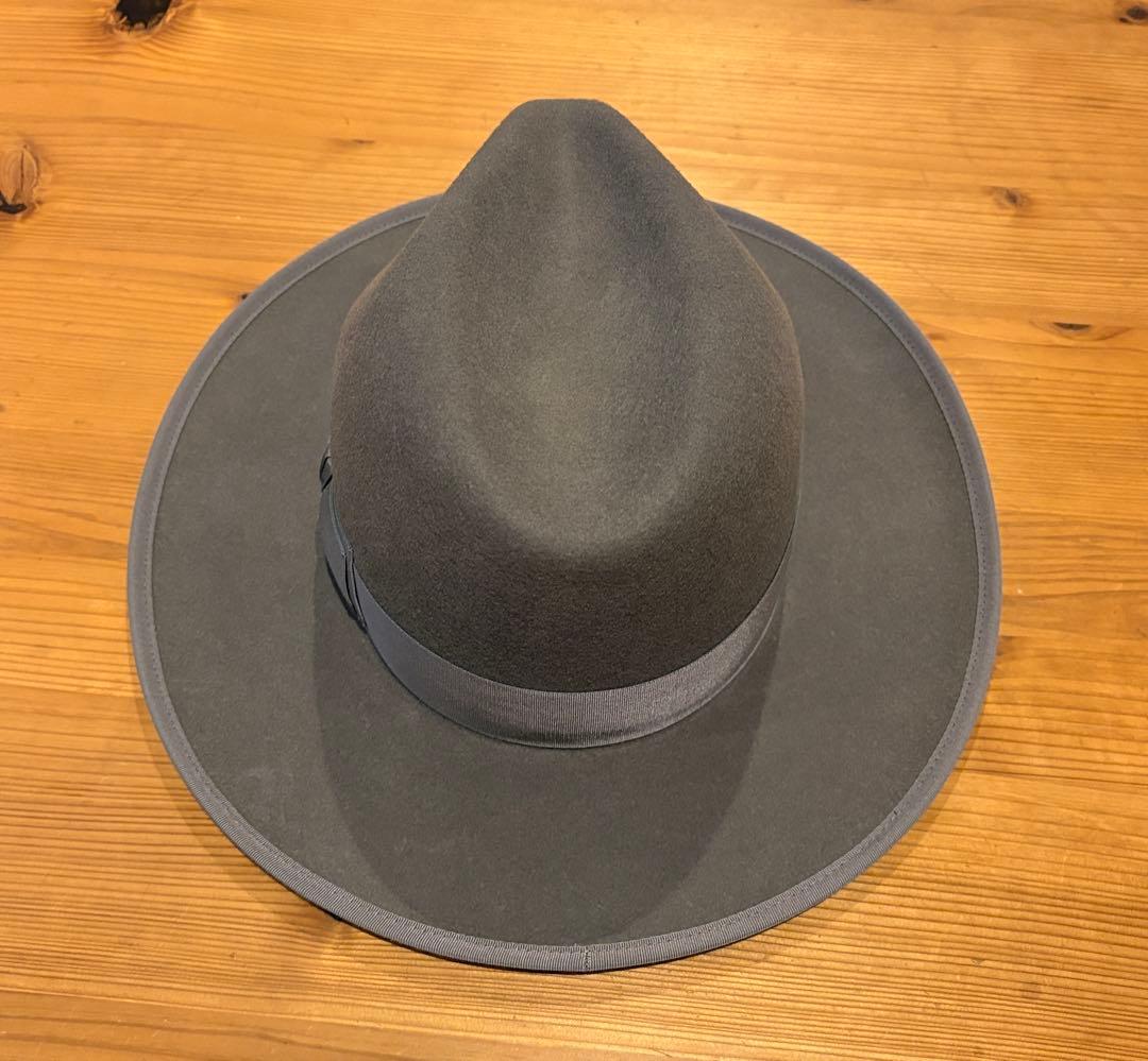 【STETSON／ステットソン】ウール ロングフラットブリム ハット 60cm