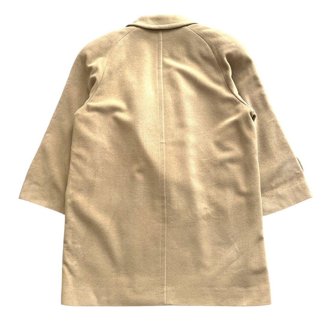 美品 90s Burberry カシミヤ混 ハーフコート 裏地総柄 ベージュ