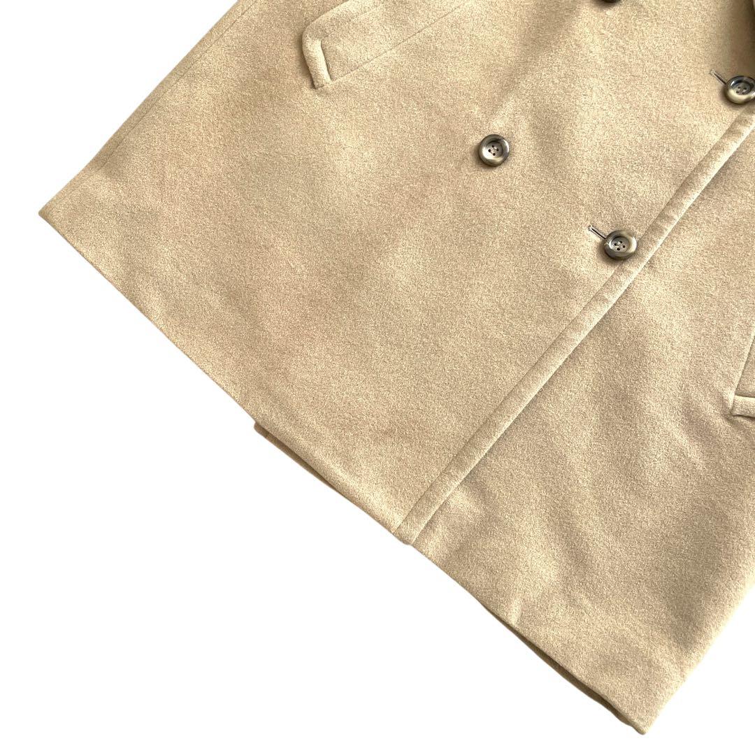 美品 90s Burberry カシミヤ混 ハーフコート 裏地総柄 ベージュ