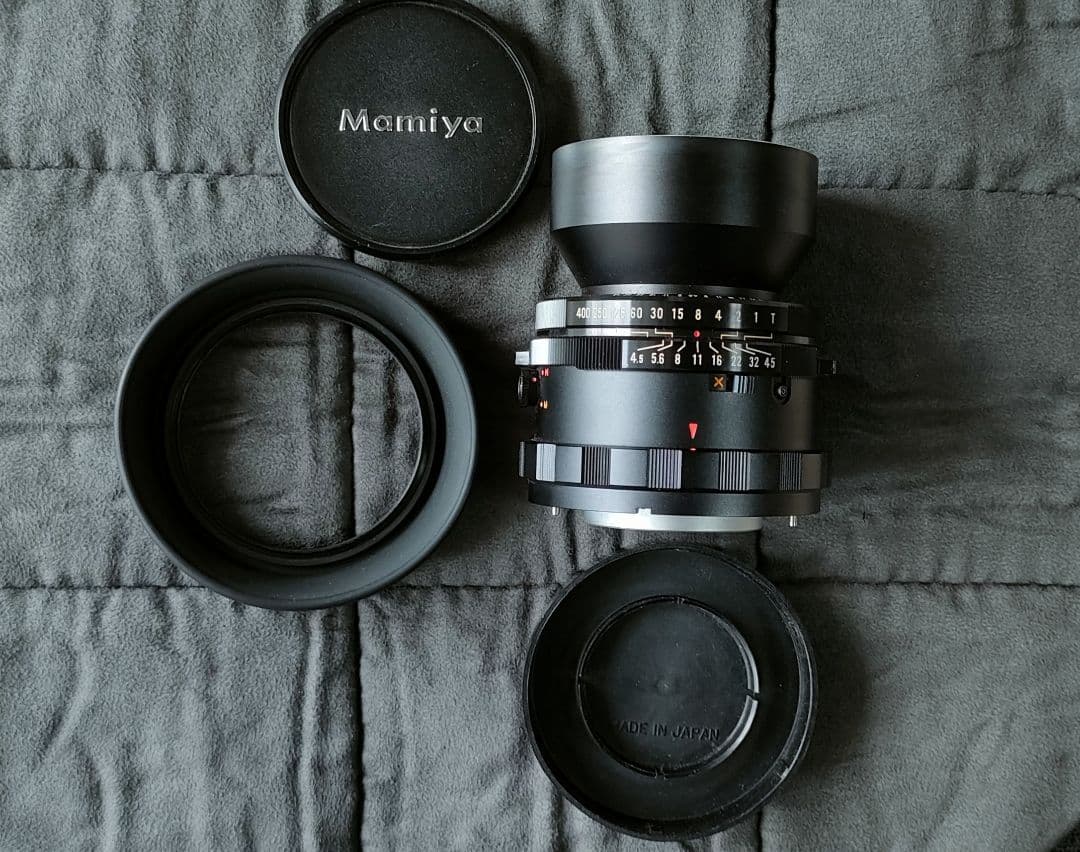 マミヤRB67用 F4.5 180mm前後キャップフード付、オマケ付価格相談OK