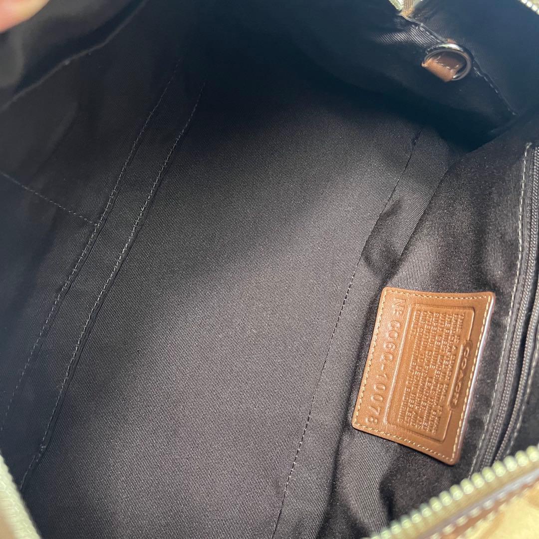 バッグ Coach Signature Satchel Canvas Bag