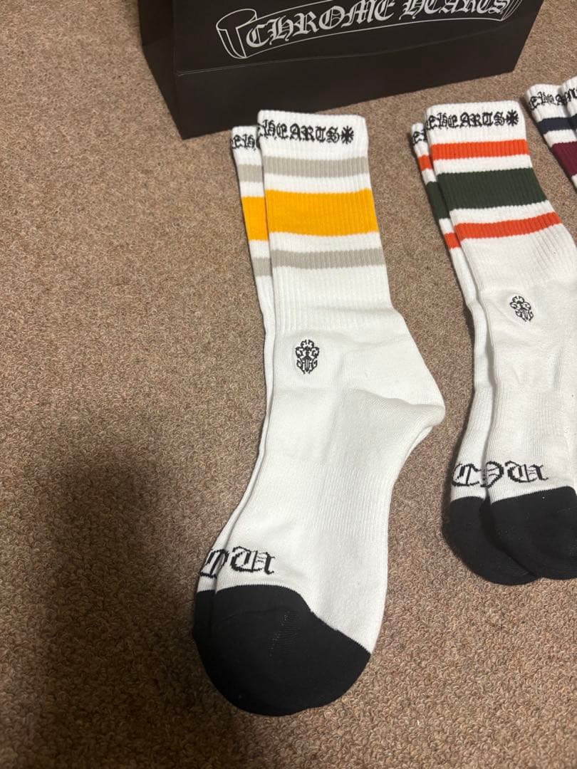 CHROME HEARTS ストライプソックス 3足セット