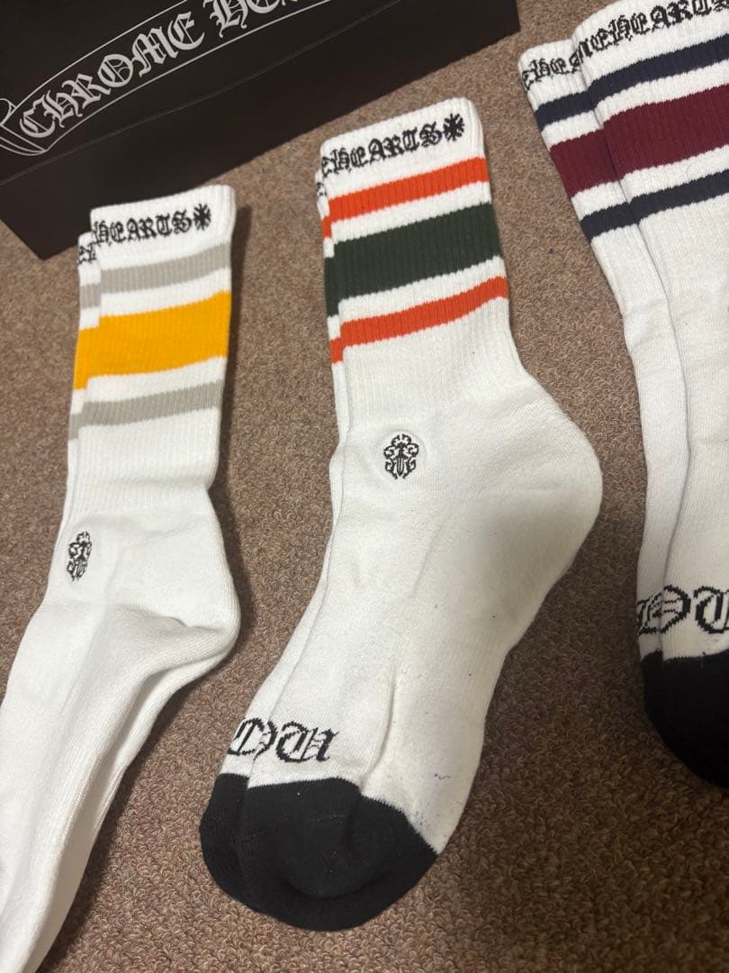 CHROME HEARTS ストライプソックス 3足セット