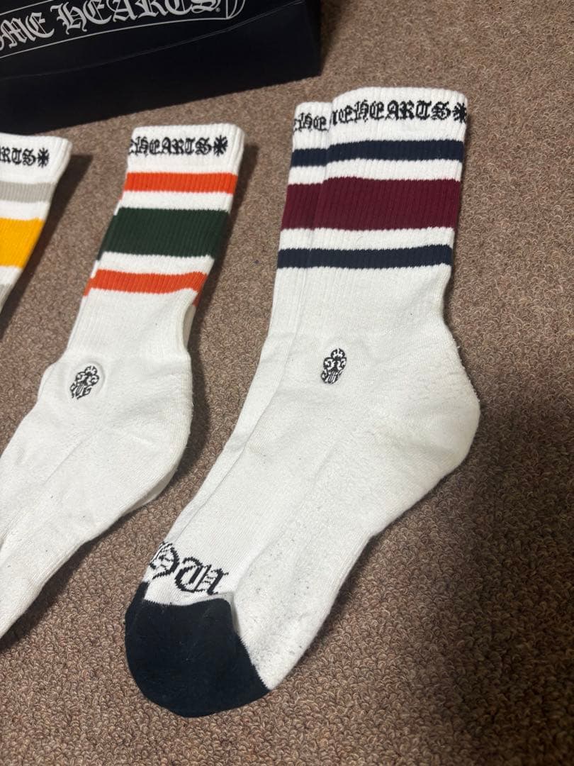 CHROME HEARTS ストライプソックス 3足セット