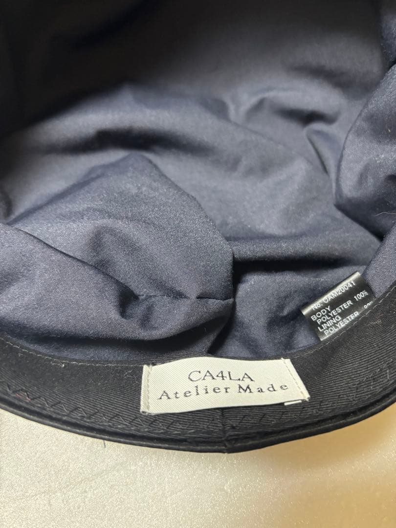 【極美品】CA4LA カシラ アトリエ 限定品 黒 サテン チュール付きキャップ