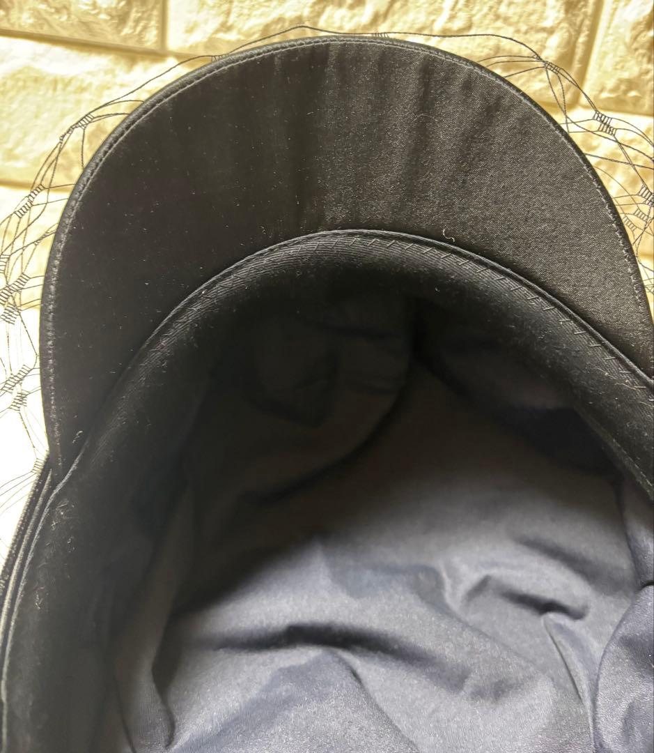 【極美品】CA4LA カシラ アトリエ 限定品 黒 サテン チュール付きキャップ