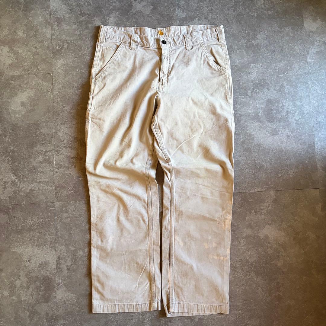 Carhartt RELAXED FIT ワークパンツ W34 L30 ホワイト
