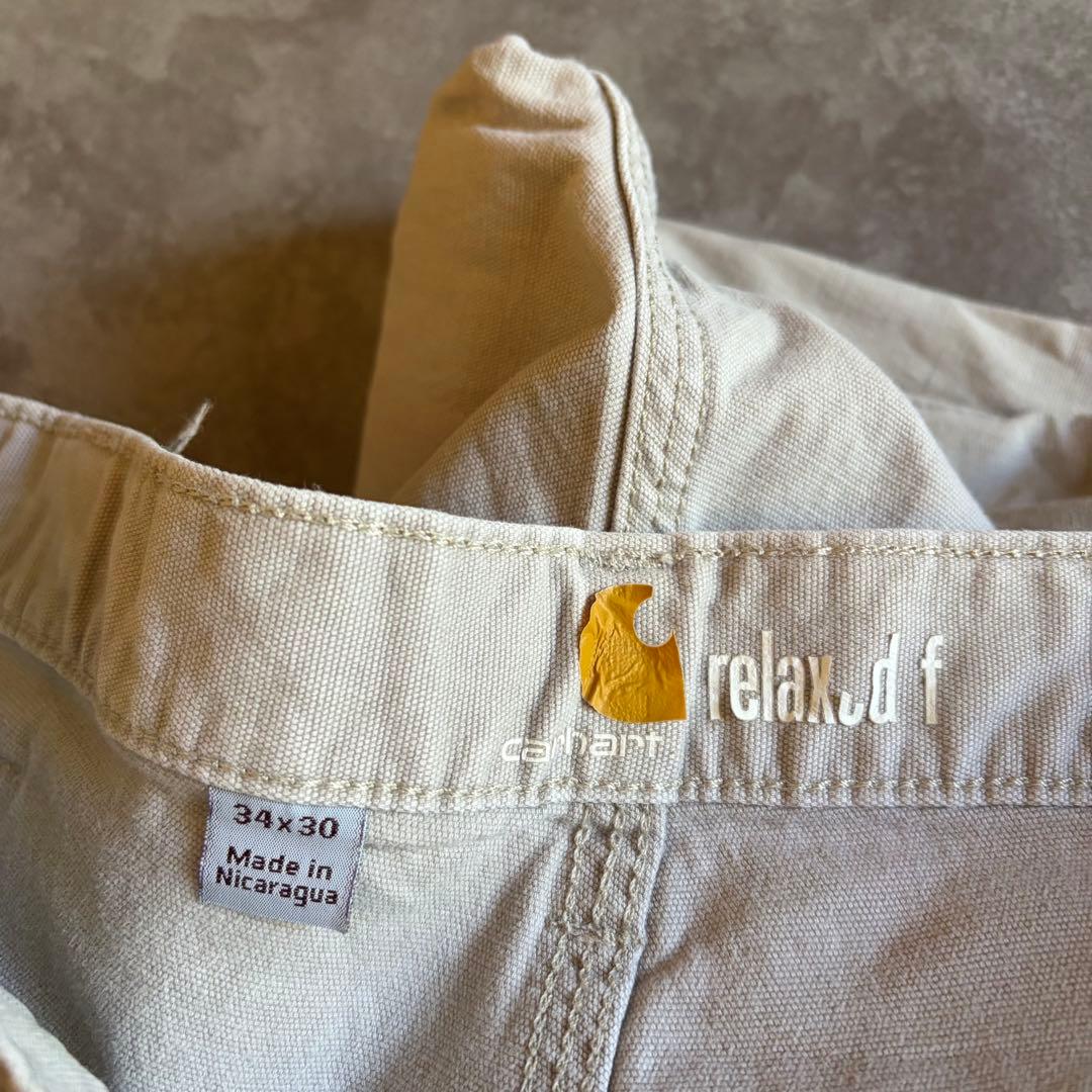 Carhartt RELAXED FIT ワークパンツ W34 L30 ホワイト