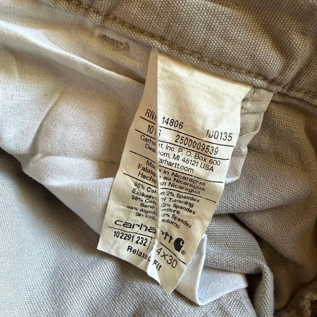 Carhartt RELAXED FIT ワークパンツ W34 L30 ホワイト