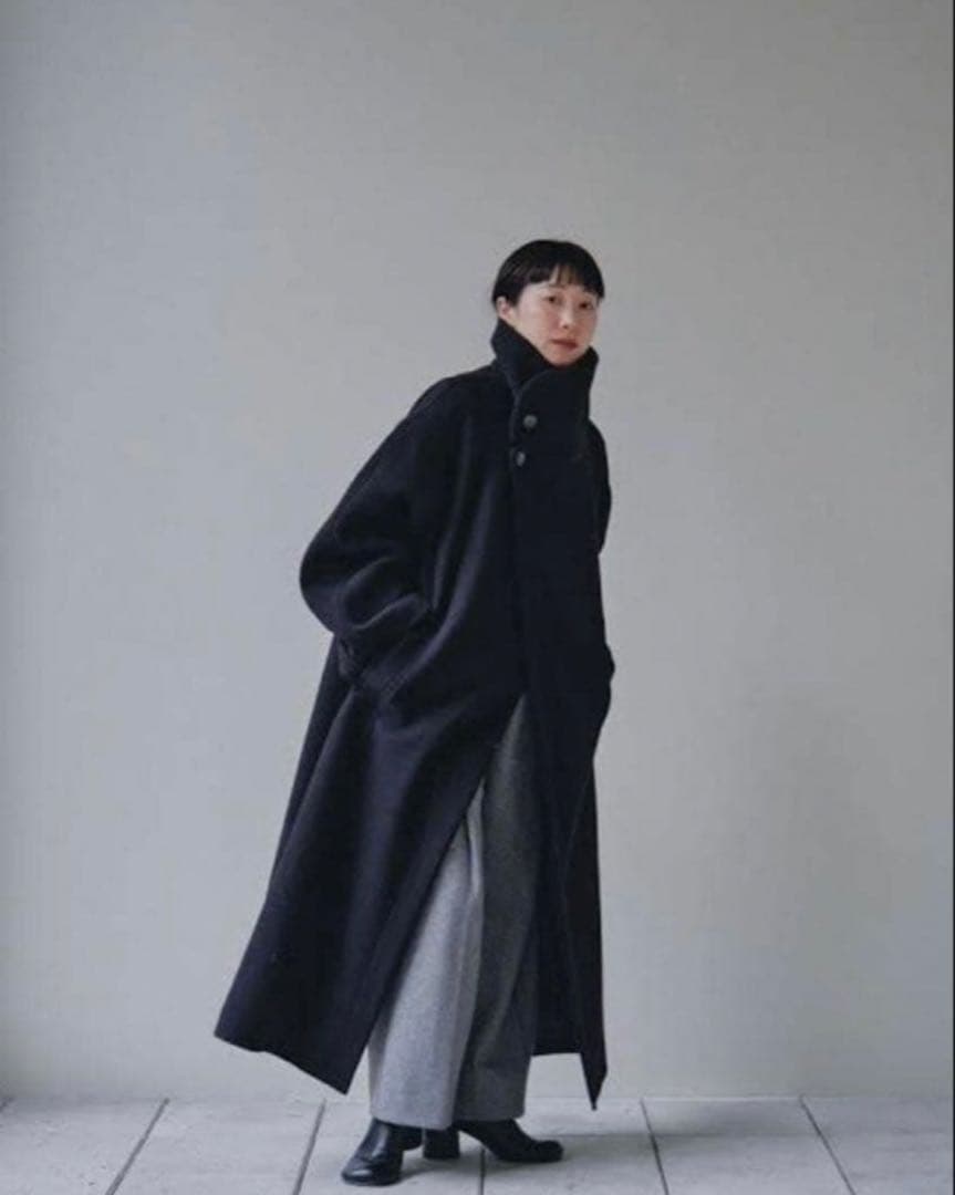 未使用！トゥデイフル　スタンドカラーウールコート