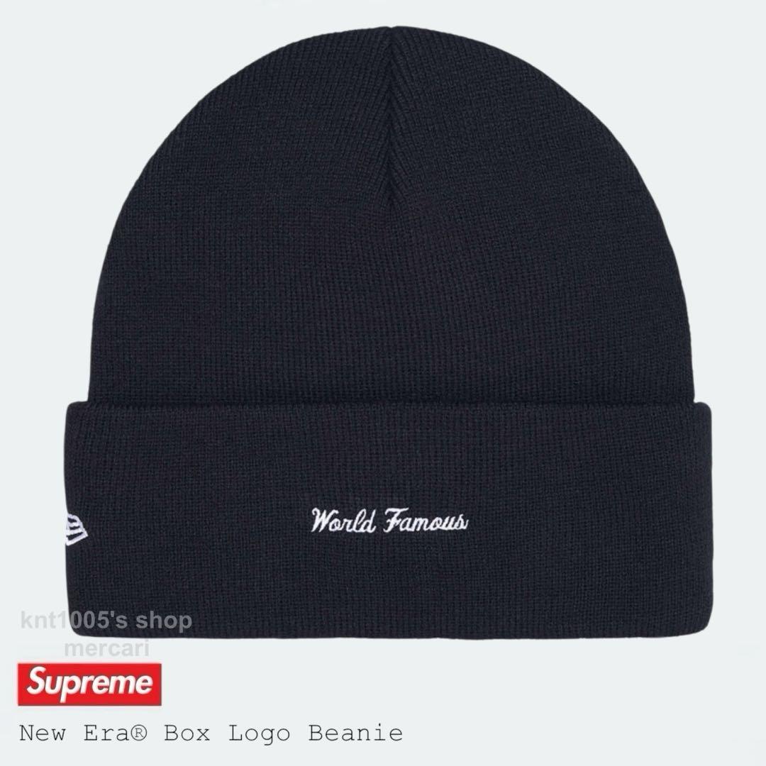 Supreme ビーニー シュプリーム Box Logo Beanie ネイビー