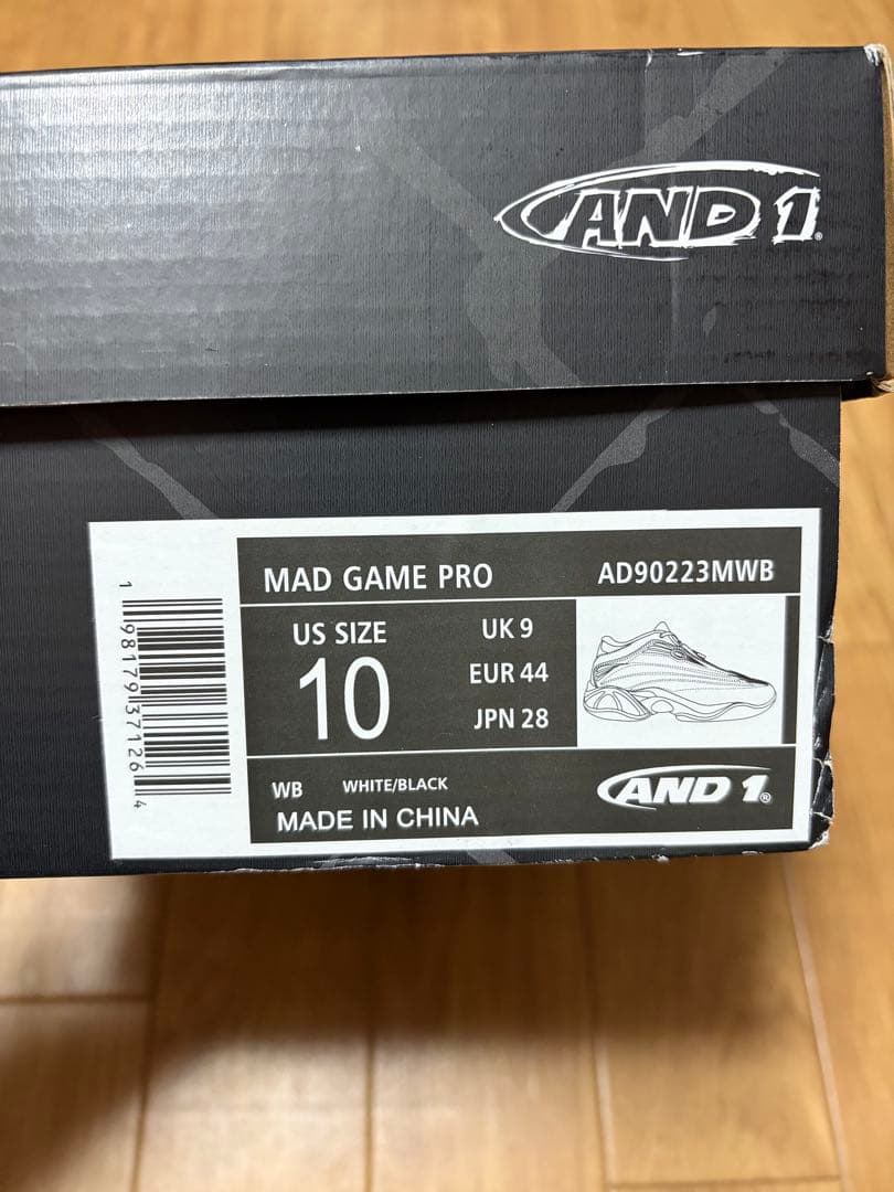 復刻版　and1 mad game pro 28cm マッドゲーム