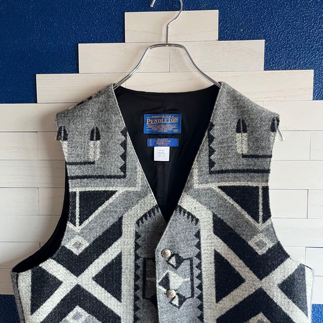PENDLETON ネイティブ柄 ウールベスト/ WOOL VEST レア物