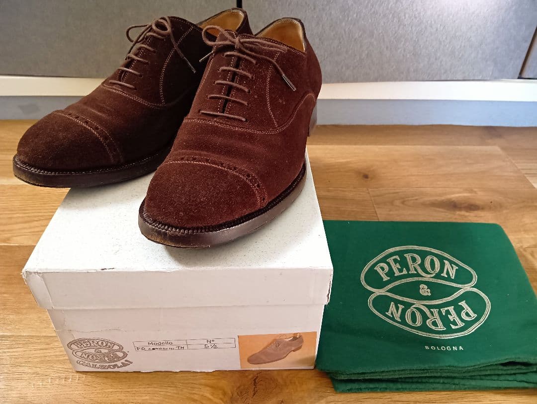 猫*ー様 横浜信濃屋別注 PERON＆PERON スウェードパンチドキャップトゥ