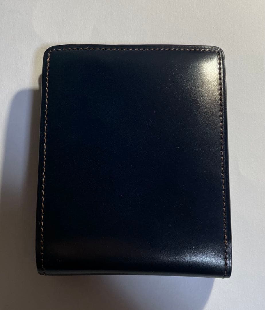 ココマイスター 2つ折り財布、ダークネイビー 美品